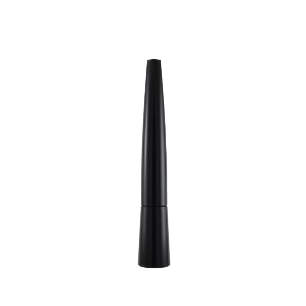 The image shows the Simex ABS Lipstick LB011. The product has a sleek, cylindrical design with a smooth, shiny black exterior. The cap, which covers the lipstick, features a gold accent band near the base, adding a touch of elegance. When the cap is removed, it reveals the lipstick bullet inside. The overall appearance is modern and sophisticated, suitable for a high-quality cosmetic product.