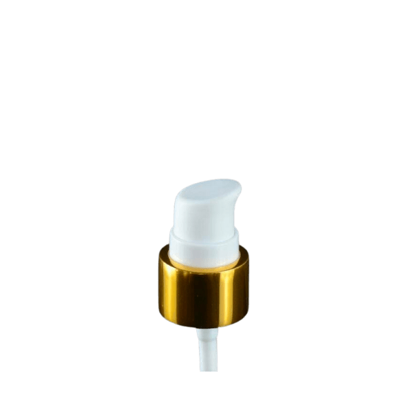 The image shows the Garrett Hewitt International PP Pump 24-410 SWC TPA241AA. It features a white plastic lotion pump with a smooth, cylindrical body and a ribbed actuator. The pump has a long, thin dip tube extending from the bottom. The actuator is designed for easy pressing to dispense the product. The overall design is sleek and functional, suitable for various liquid dispensing needs.