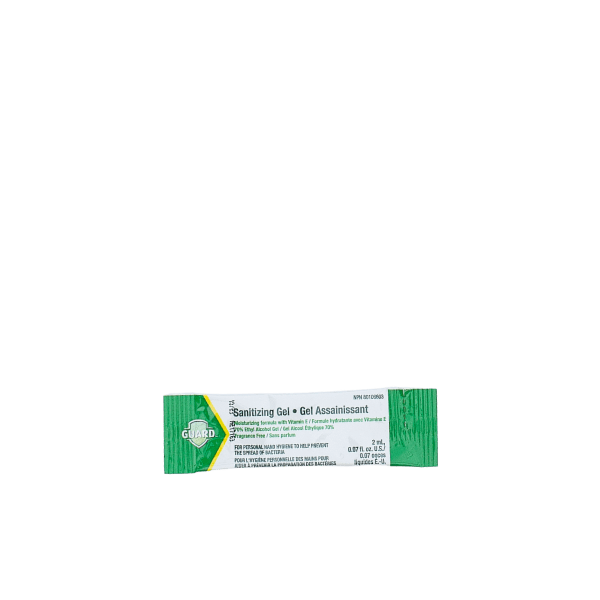 The image displays the Expack 0.5oz PP Standup Pouch Mono UniStick 15ml. It is a small, clear, rectangular pouch with a flat bottom that allows it to stand upright. The pouch has a resealable top closure, which is visible in the image. The material appears to be smooth and glossy, providing a clear view of the contents inside. The overall design is sleek and functional, suited for holding small amounts of liquid or gel products.