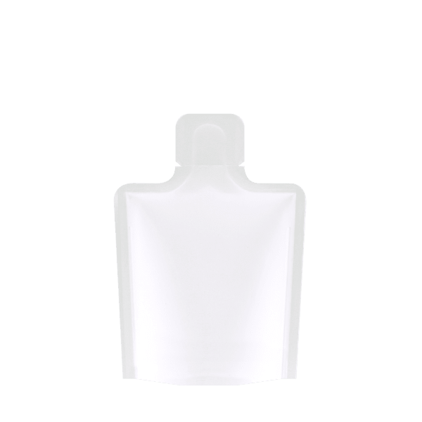 The image shows a Xela Pack 0.5oz Paper Sachet (15ml) in a stand-up format. The sachet is white with a simple, clean design and minimal text. The package is rectangular with a slightly wider base, allowing it to stand upright.