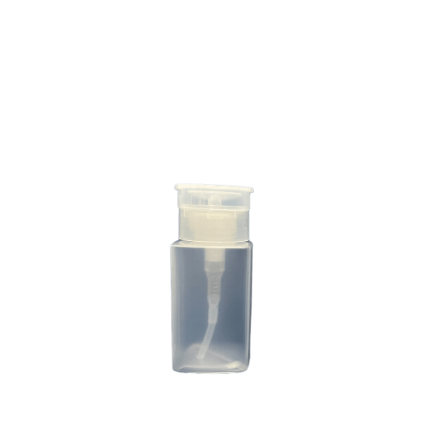 The image shows the Garrett Hewitt International 4.1oz PP Bottle. The bottle is cylindrical with a smooth, transparent body, allowing the contents to be visible. It has a screw-on cap that appears to be made of the same material as the bottle. The overall design is simple and functional, suitable for various liquid products. The bottle is presented against a plain, white background.