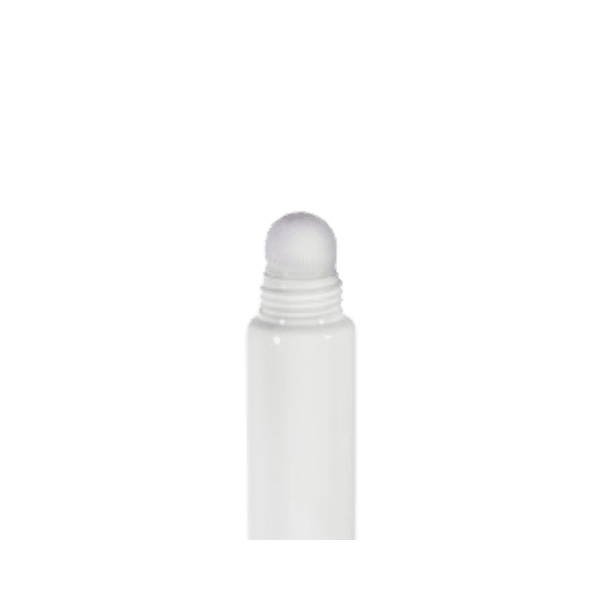The image shows a Garrett Hewitt International 0.02oz PE Tube with a capacity of 20ml. The tube is cylindrical and white, featuring a smooth, glossy surface. It has a small, screw-on cap at one end, designed for easy dispensing. The tube is plain and unbranded, offering a simple and clean aesthetic. 