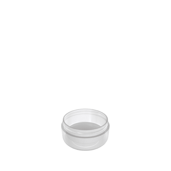 The image features a Cosmetic Specialties International 2.0oz PP Jar. The jar is cylindrical with a smooth, opaque white body and a matching white screw-on lid. The design is minimalistic and functional, typically used for cosmetic or personal care products. The jar's surface appears to be even and polished, giving it a clean and professional appearance.