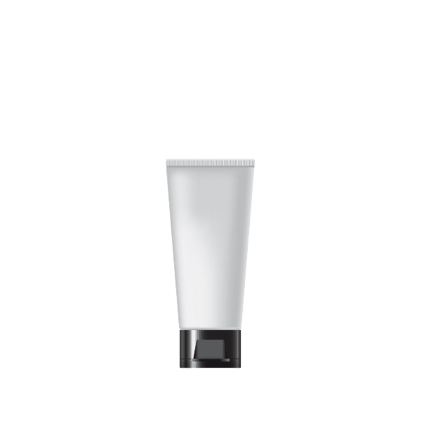 The image depicts the Burhani Packaging Solutions 0.2oz PE Tube ABL Oval (5 mL). The product is a small, oval-shaped tube designed for packaging. The tube appears to be made of a smooth, white material with a glossy finish. The cap is also white and is securely attached to the top of the tube. The overall design is sleek and minimalist, making it suitable for various cosmetic or pharmaceutical applications. 