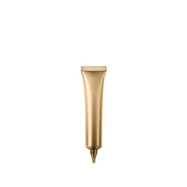 The image shows a Burhani Packaging Solutions 0.9oz PE Tube (ABL Oval). The tube is white with a smooth, glossy finish and has a cylindrical shape with an oval cross-section. The cap is also white and has a smooth, rounded design. The tube appears to be made of plastic and is designed for packaging small quantities of products like creams or lotions.
