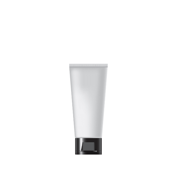 The image shows the Burhani Packaging Solutions 0.9oz PE Tube ABL Oval. The product is a small, cylindrical tube with a white body and a white cap. The cap is an oval shape, and the tube is designed to be squeezable for easy dispensing of its contents. The overall design is sleek and minimalistic, suitable for packaging various types of creams, gels, or lotions. The tube appears to be made of plastic and features a smooth, glossy finish.