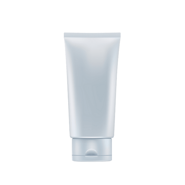 The image shows a Burhani Packaging Solutions 6-8oz PE Tube PBL Oval. The product is a sleek, white, cylindrical tube with a smooth, glossy finish. It features an oval base and a matching white flip-top cap. The tube has a clean, minimalist design with no visible labels or branding. This packaging is typically used for personal care or cosmetic products.