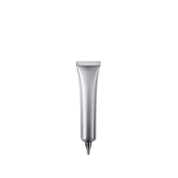 The image shows the Burhani Packaging Solutions 0.7oz PE Tube COEX Round, 20 ml. The tube is white with a smooth, glossy finish and a cylindrical shape. It has a flat, sealed bottom and a screw-on cap at the top, which is also white. The cap appears to be slightly rounded and fits securely onto the tube. There is no visible branding or labeling on the tube in this image. The overall design is clean and minimalistic.