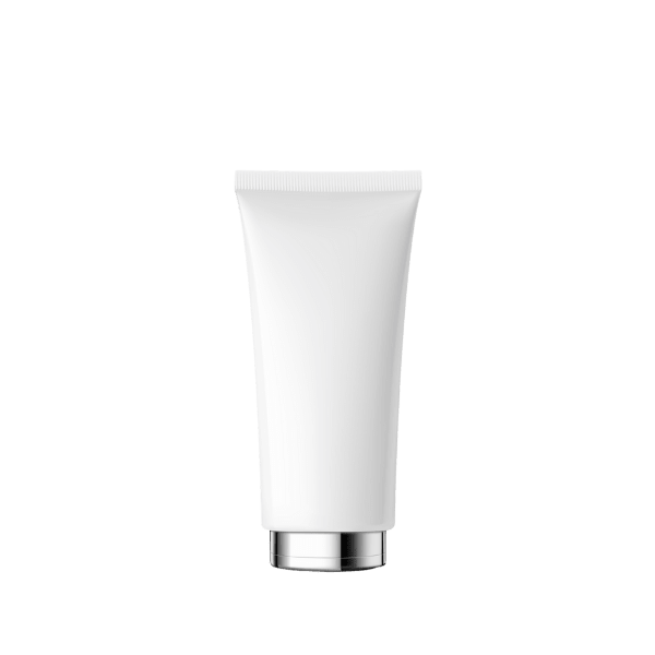 Image of the Burhani Packaging Solutions 3.1oz PE Tube COEX Round. The product is a cylindrical, white plastic tube with a screw-on cap. The tube is plain without any labels or branding, showcasing a smooth and sleek design. The cap is slightly wider than the tube, creating a subtle overhang. The overall appearance is clean and minimalistic.