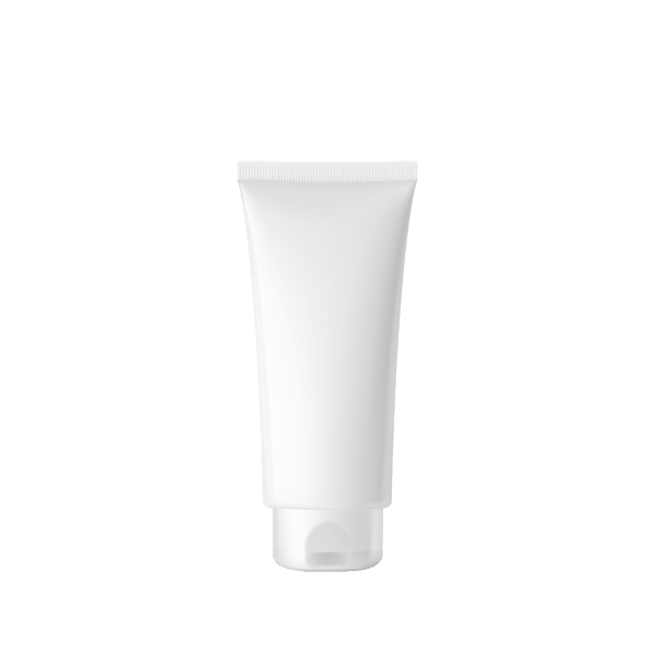 The image displays the Burhani Packaging Solutions 3.9oz PE Tube COEX Round. This is a cylindrical, semi-transparent plastic tube with a smooth surface. The tube is capped with a white, flip-top lid that ensures secure closure. The overall design is sleek and functional, suitable for packaging various liquid or semi-liquid products.
