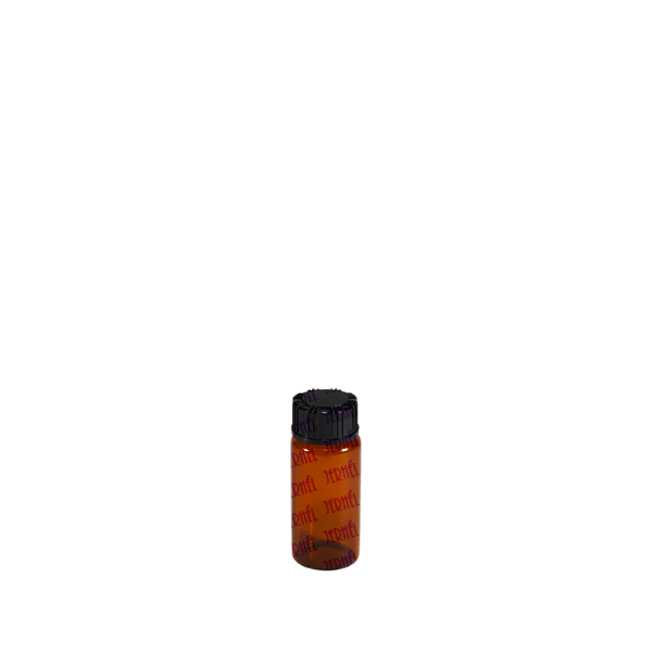 The image shows the Jerhel Plastics Inc. 0.3oz Glass Bottle, model JI-2123. The bottle is small and clear with a cylindrical shape. It features a smooth, narrow neck and a threaded top designed to accommodate a screw-on cap. The glass is transparent, allowing the contents inside to be visible. The overall design is sleek and minimalistic, suitable for holding small quantities of liquids such as essential oils, perfumes, or other cosmetic products.