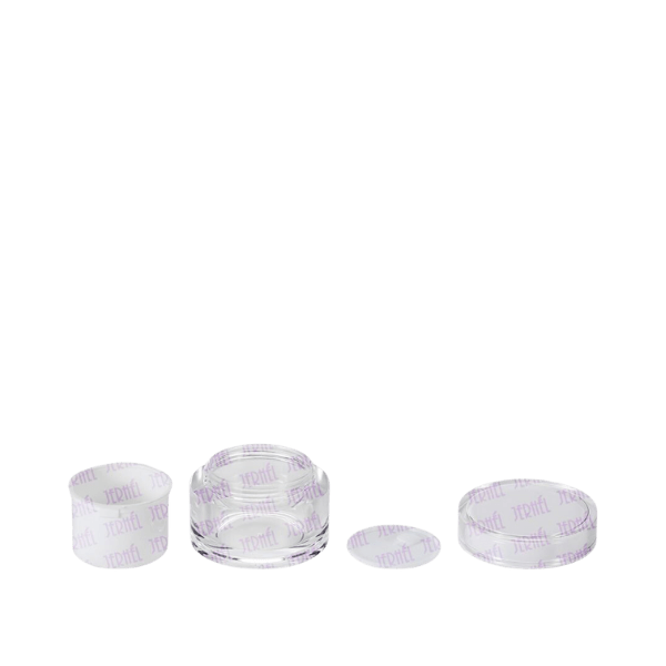 The image shows the Jerhel Plastics Inc. 1.7oz Jar (JI-580). The jar is clear, allowing its contents to be visible. It features a smooth, cylindrical shape with a wide mouth. The lid is also clear and screw-on, providing a secure closure. The overall design is clean and simple, ideal for packaging various products.