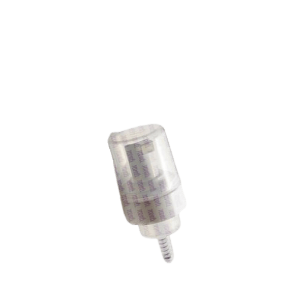 The image features the product "Jerhel Plastics Inc. Pump 42-410 JI-10088." The pump is white with a smooth, cylindrical design. It has a long, thin nozzle extending from a wider base that attaches to a bottle. The pump appears to be made of plastic and is designed for dispensing liquids.