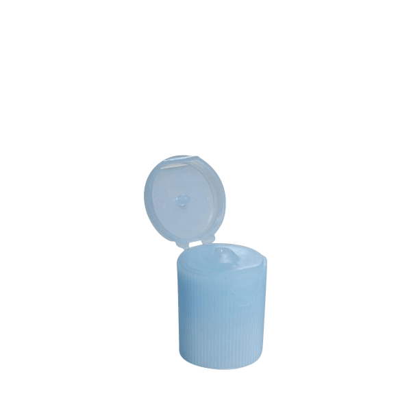 The image features the Menshen PP Flip Top Cap 20. The cap is shown in a closed position and is made of polypropylene (PP) material. It has a rounded, smooth design with a flat top surface. The hinge mechanism is visible on the side, allowing the top part of the cap to flip open. The cap appears to be designed for easy dispensing and secure closure. The overall color of the cap is a solid, consistent shade.