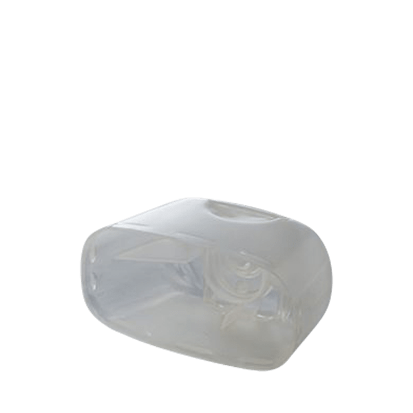 The image shows a Menshen PP Flip Top Cap. The cap is circular with a flip-top mechanism, which allows for easy opening and closing. The color of the cap appears to be a translucent white, and it has a smooth, glossy finish. The hinge of the flip-top is visible, indicating how the top part of the cap flips open. The overall design is clean and functional, suitable for various packaging applications.
