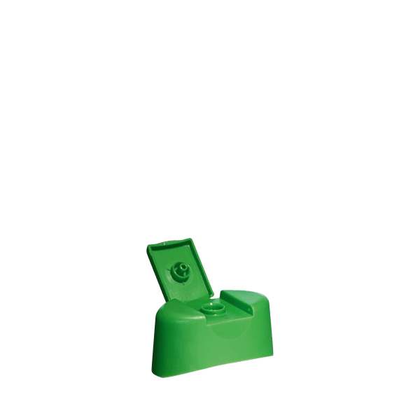 The image shows the Menshen PP Flip-Top Cap, a round, white plastic cap designed for containers. The cap features a hinged flip-top lid that allows for easy opening and closing. The surface of the cap is smooth, and the flip-top section appears slightly raised from the base when closed. The overall design is simple and functional, making it suitable for various packaging needs.