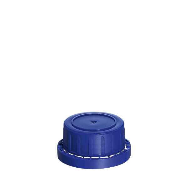 The image displays the Menshen PP Threaded Closure 40 Chemical Closure. The product is a circular, white, plastic cap with a threaded design. The closure appears to have a smooth, slightly domed top with no additional markings or textures visible. This type of closure is typically used for sealing chemical containers.