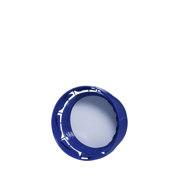 The image shows a Menshen PP Threaded Closure 40 Chemical Closure. The product is a white, circular plastic cap with a threaded design, which allows it to be securely screwed onto a container. The cap is plain with a smooth surface and does not feature any visible logos or markings. The closure is designed for chemical containers, providing a tight seal to prevent leaks.