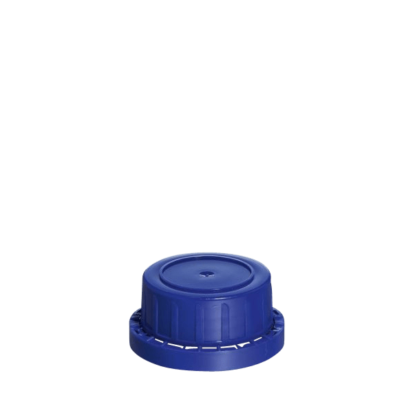 The image shows the Menshen PP Threaded Closure 40 Chemical Closure. It is a white, circular plastic cap designed for sealing chemical containers. The cap features a threaded design, which allows it to be securely fastened onto compatible containers. The surface of the cap is smooth, and it appears to have a slight gloss. The closure is designed to ensure a tight seal, preventing leaks and maintaining the integrity of the container's contents.