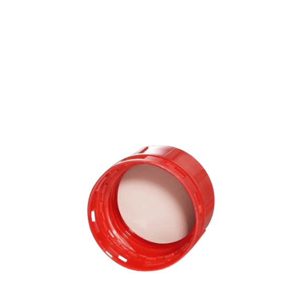The image shows a Menshen PP Threaded Closure 32 Chemical Closure. It is a white, circular plastic cap with threading on the inner side, designed to securely close chemical containers. The closure features a smooth outer surface with evenly spaced ridges along the edge for better grip. The top of the cap is flat and plain, offering a clean and functional appearance.