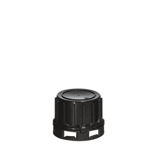 The image shows the MENSHEN PP Threaded Closure 38 Chemical Closure. It is a round, white plastic cap designed for sealing containers. The closure features a threaded design for secure attachment and a smooth top surface. The cap appears sturdy and is intended for use with chemical containers.