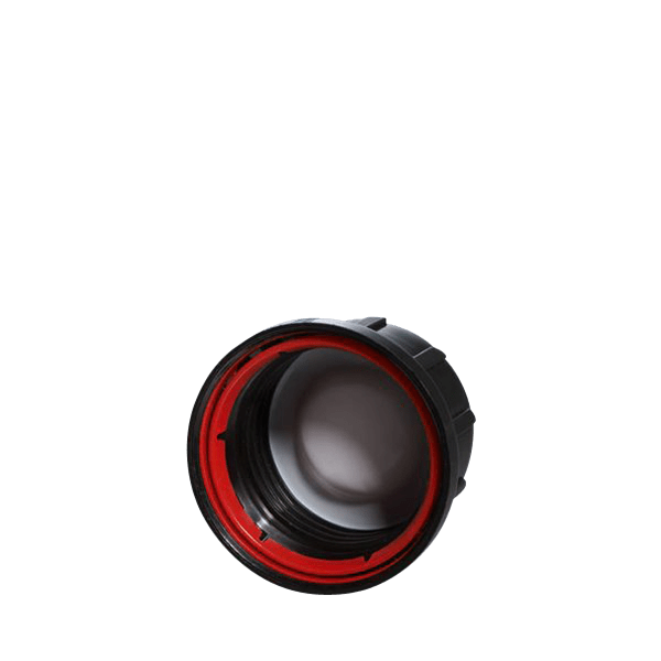 The image shows the MENSHEN PP Threaded Closure 45 Chemical Closure. This is a white, cylindrical plastic closure with a threaded design, which allows it to be securely screwed onto the corresponding container. The closure has a flat, slightly raised top surface and smooth, vertical sides. There are no visible logos or additional markings on the closure.