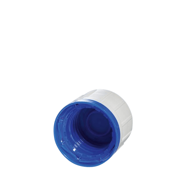 The image shows the MENSHEN PP Threaded Closure 32 Chemical Closure. The product is a round, screw-on cap with a ridged edge to provide grip for easy opening and closing. The closure is made of polypropylene and is designed for use with chemical containers. The cap has a smooth, flat top and appears to be white or light grey in color.