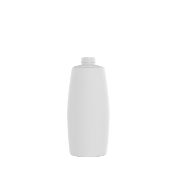 The image shows the Hudson Associates 6-7oz HDPE Bottle. The bottle has an oval-oblong shape with smooth, rounded edges and a white color. It features a flat, broad front and back surface, making it suitable for labeling. The neck of the bottle is threaded, designed to accommodate a screw cap. The bottle has a clean and simple design, suitable for a variety of liquid products.