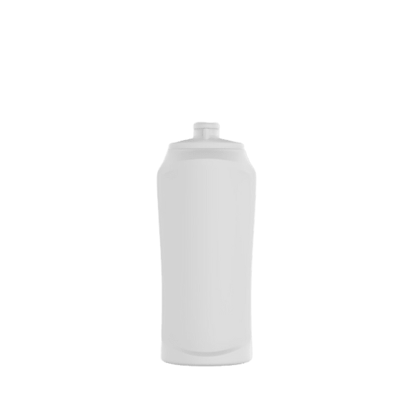 The image features a Hudson Associates 24.0oz HDPE Bottle. The bottle is white and cylindrical with a smooth surface. It has a 24mm neck finish and a slightly tapered shoulder leading up to the neck. The bottle is designed for liquid storage and has a clean, simple appearance suitable for various uses. The image shows the bottle standing upright on a white background.