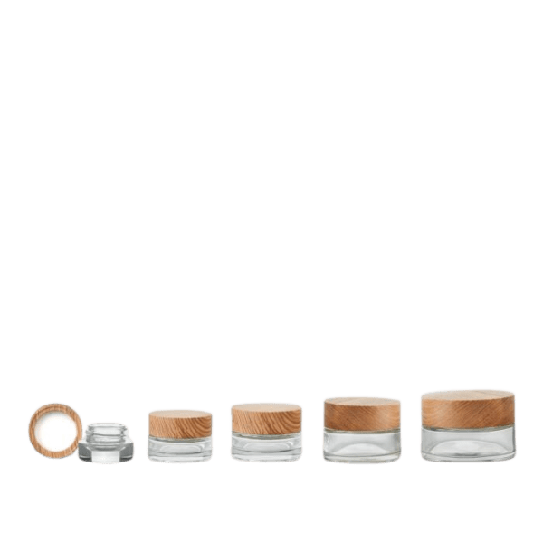 0.5oz /15ml Glass Crystal Chorus Jar with Woodacity® Cap