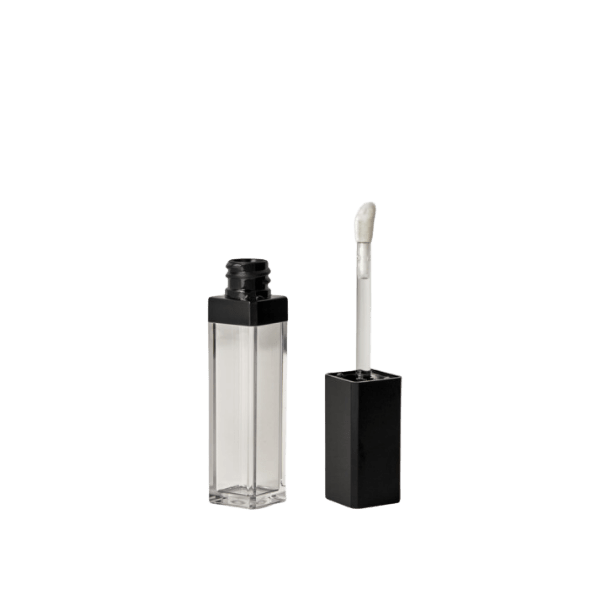 0.2oz /6ml Frida PET Square Lip Gloss Tube with Elegant Applicator