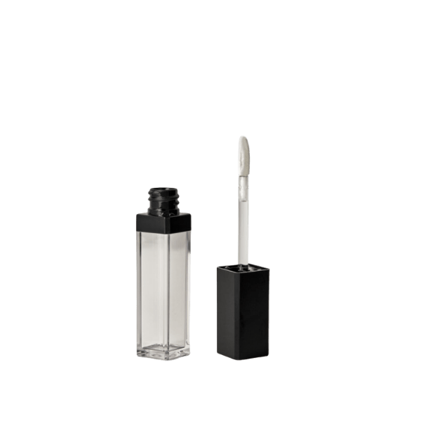 0.2oz /6ml Frida PET Square Lip Gloss Tube with Glamorous Applicator