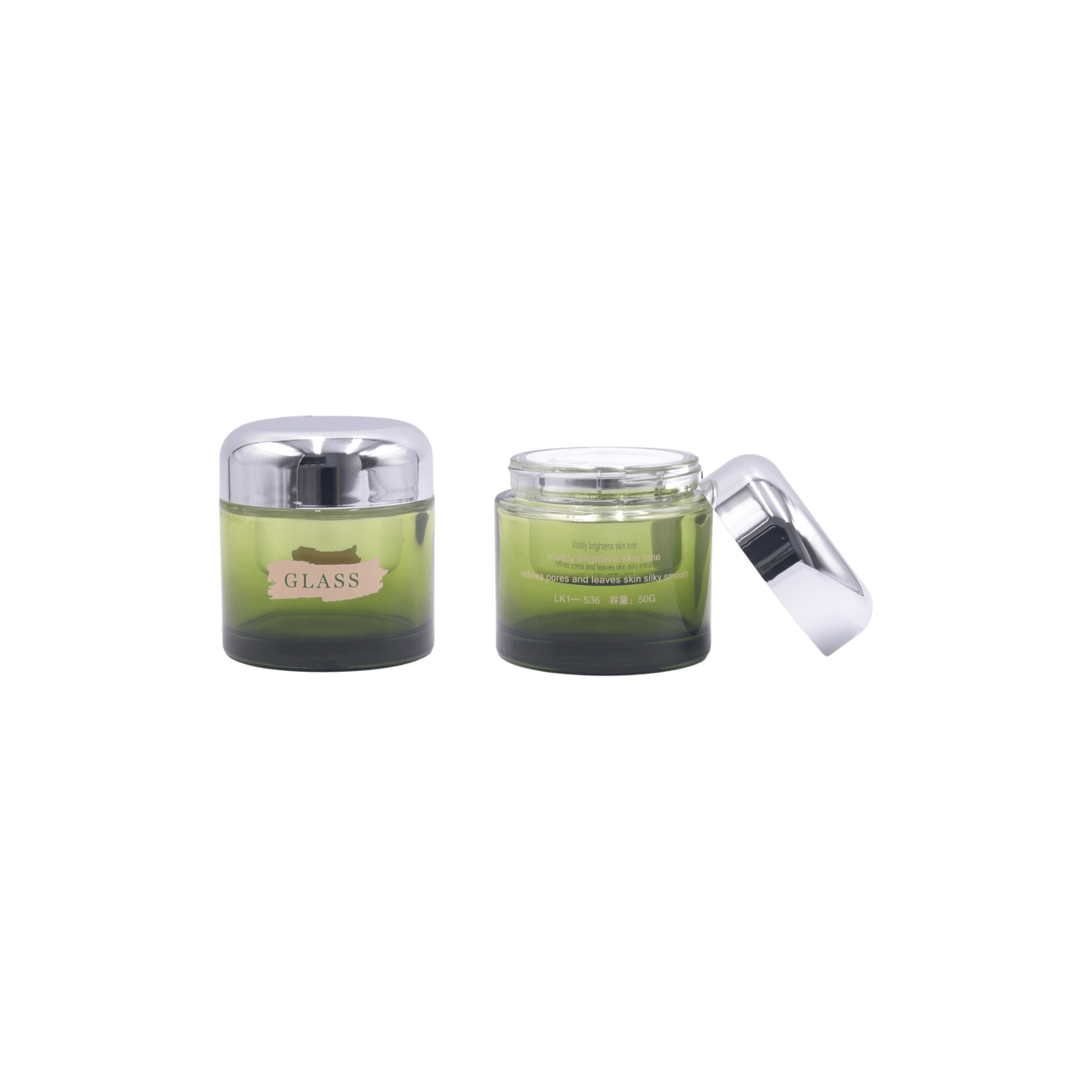1.7oz Glass Straight Sided Jar with Flush Domed Closure