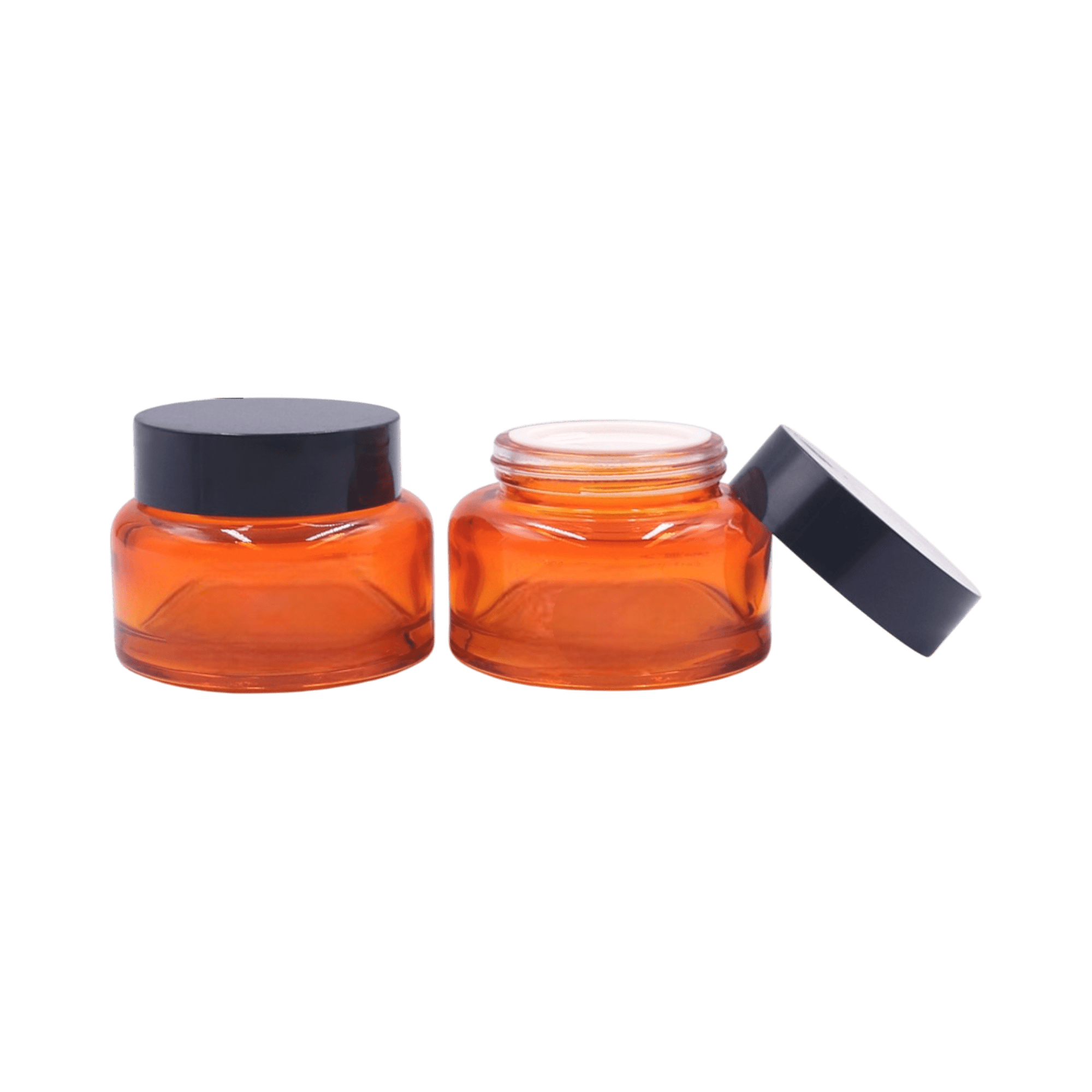 1.7oz Glass Round Jar with Straight Sided Closures