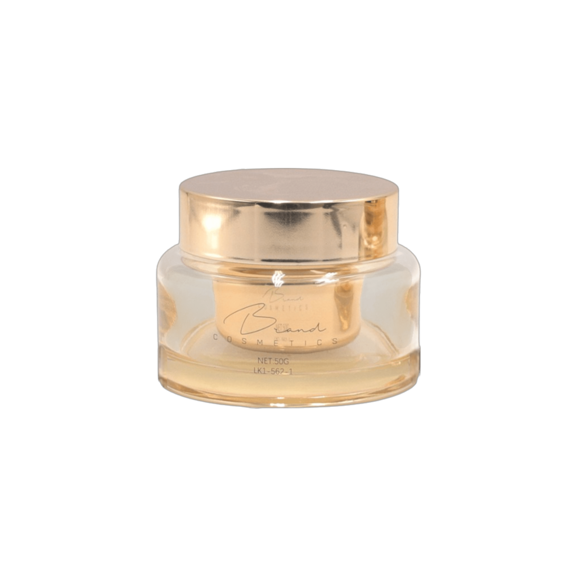 Refillable 1.7oz Glass Round Jar with Straight Sided Closure