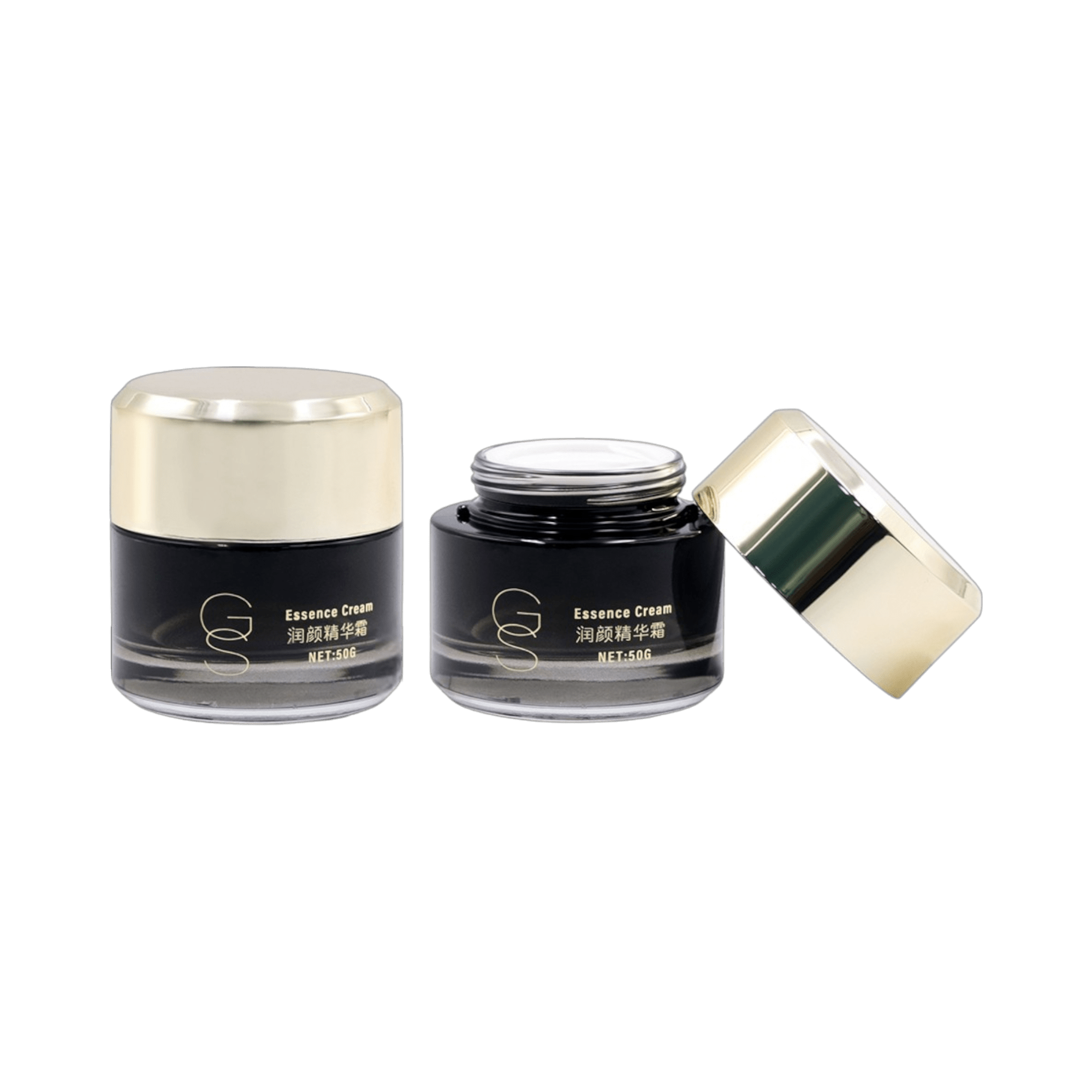 1.7oz Glass Straight Sided Jar with Flush Beveled Closure