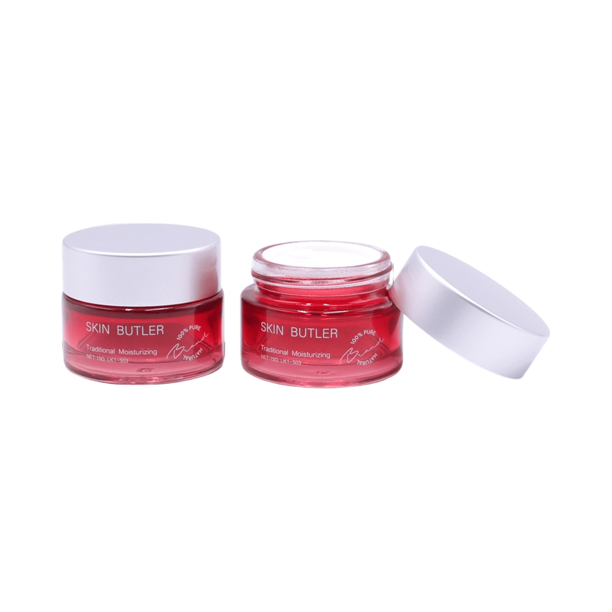 0.5oz Glass Straight Sided Jar with Straight Sided Closure