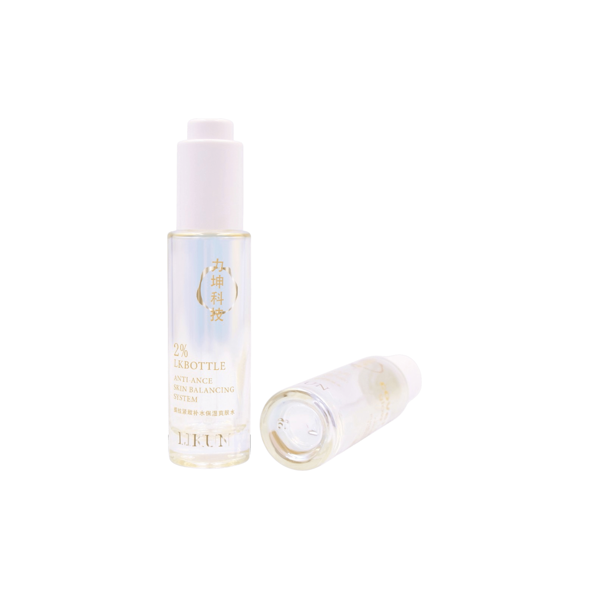 1oz Glass Cylinder Dropper Bottle with Push Button Dropper