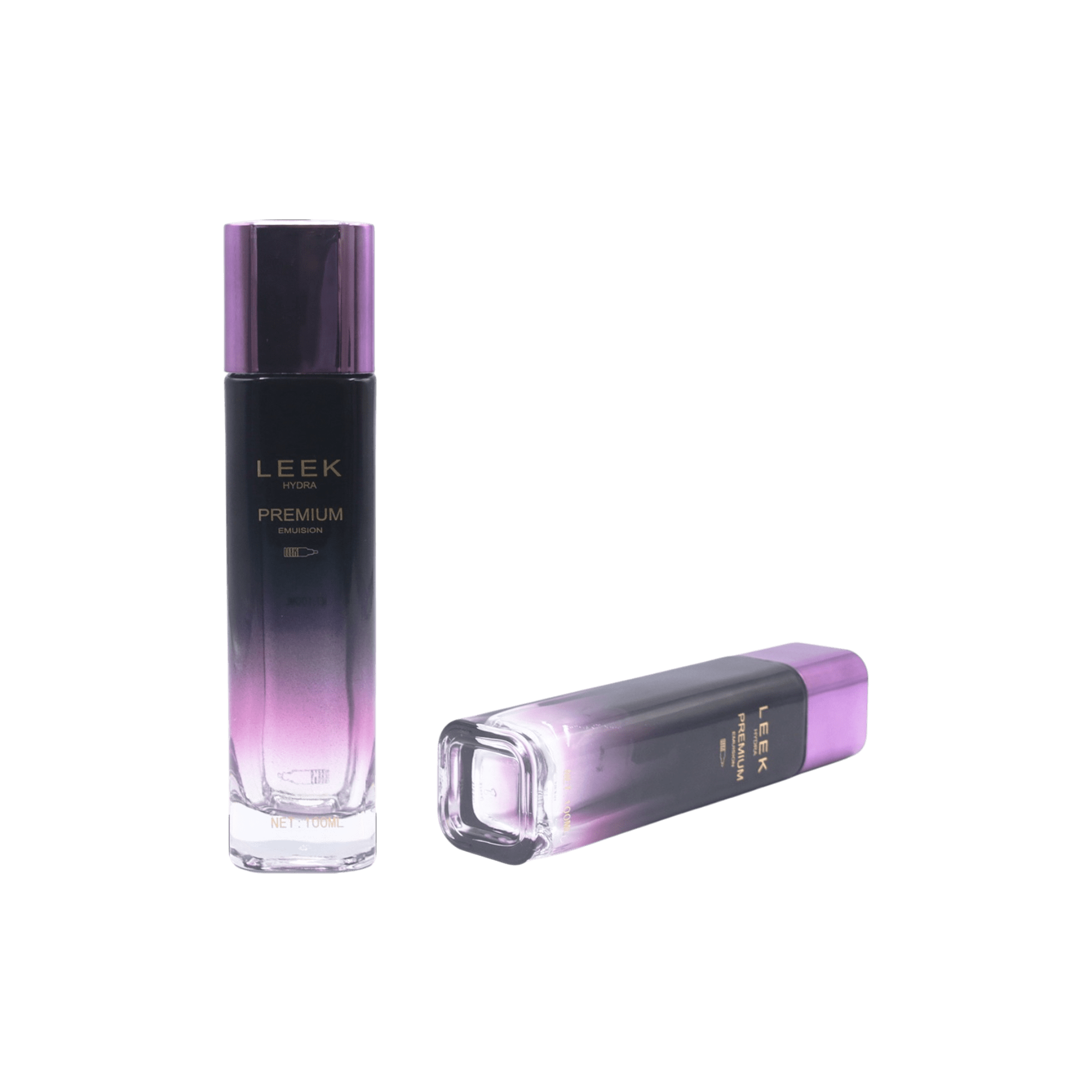 3.4oz Glass Square Bottle with Screw Cap