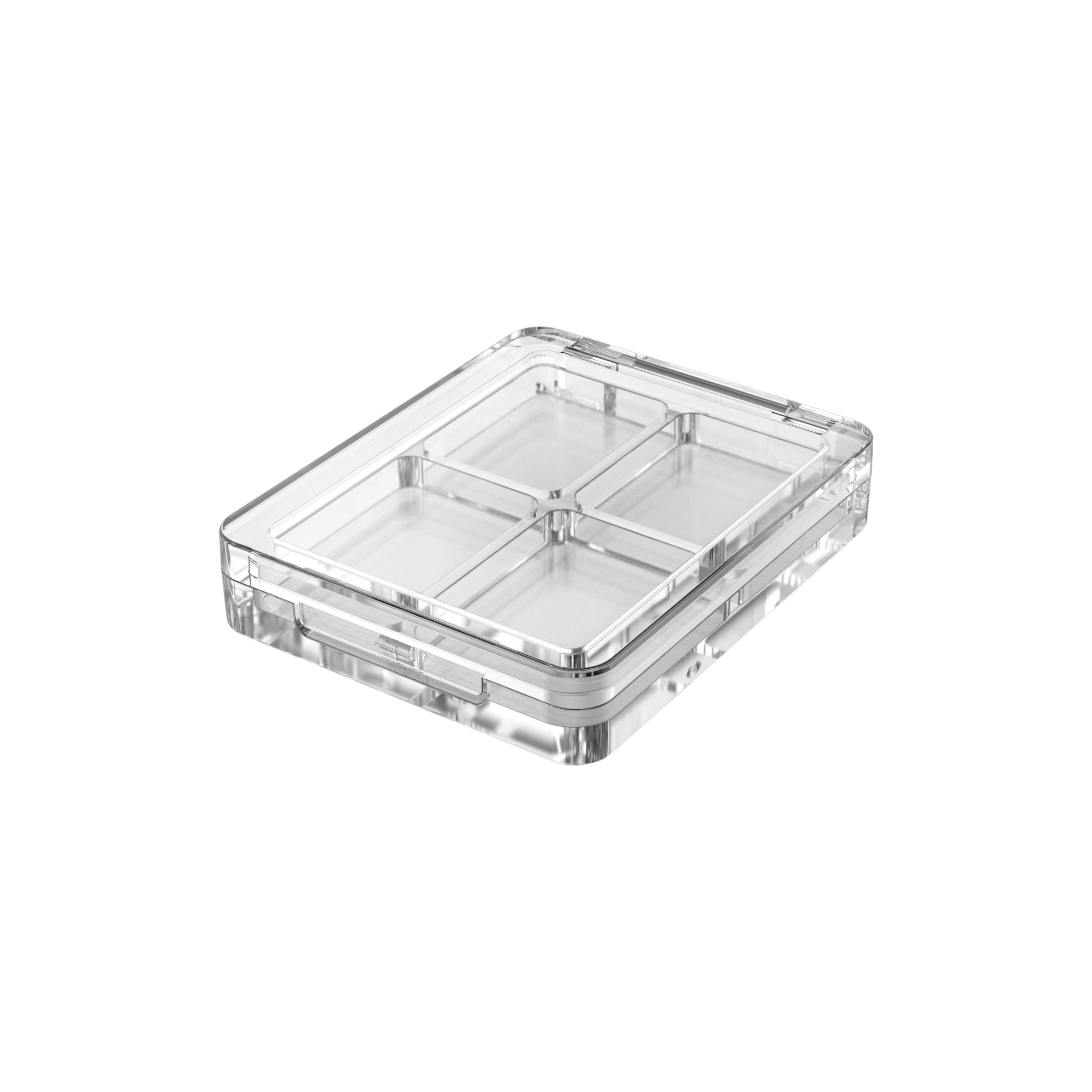 PMMA Square Transparent 4 Pans Compact
