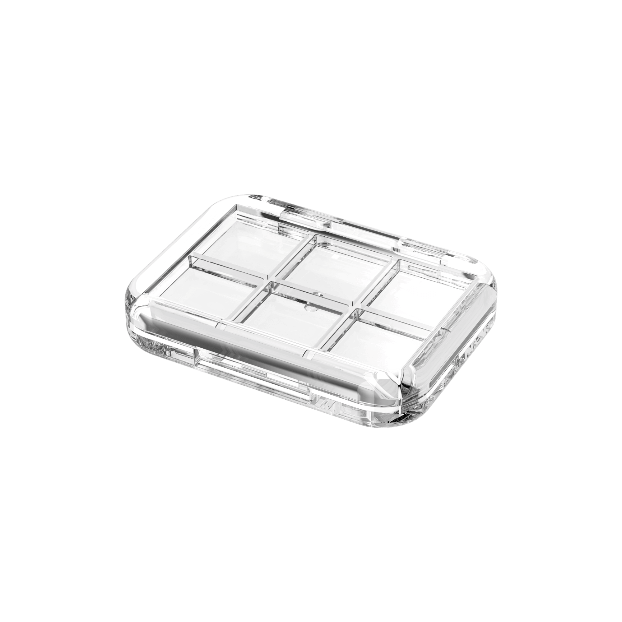 PMMA Square Transparent 6 Pans Compact