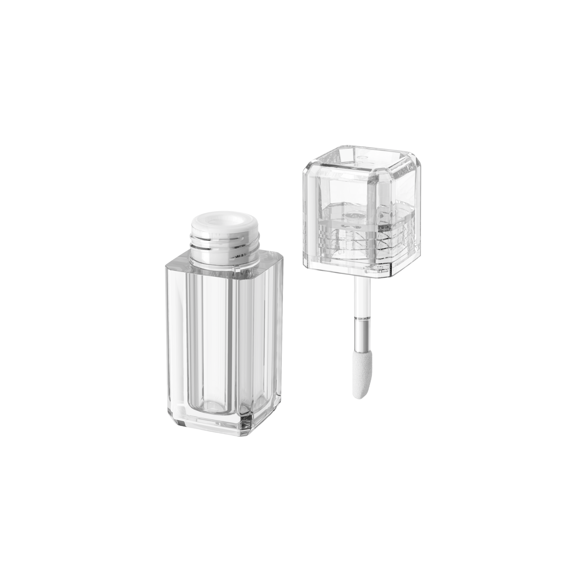 0.2oz PETG Square Lip Gloss Tube
