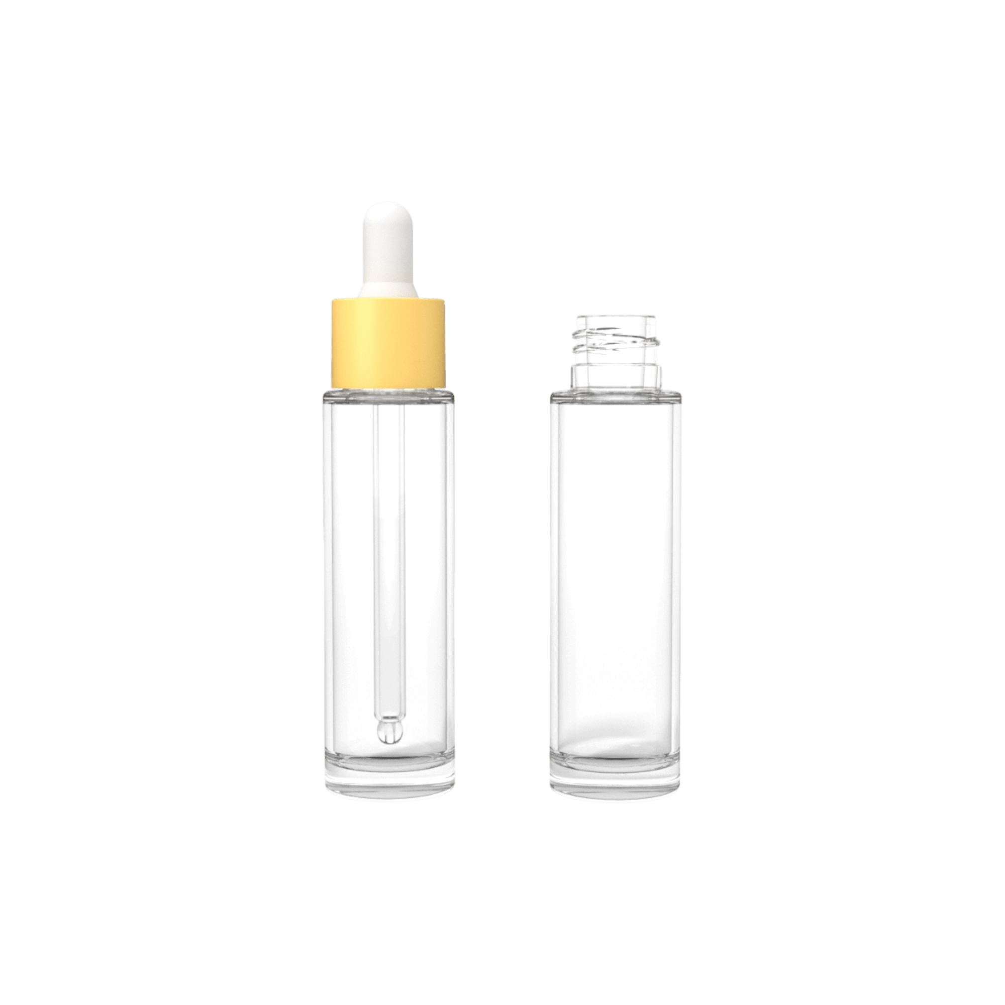 1.4oz Glass Cylinder Dropper Bottle with Bulb Dropper