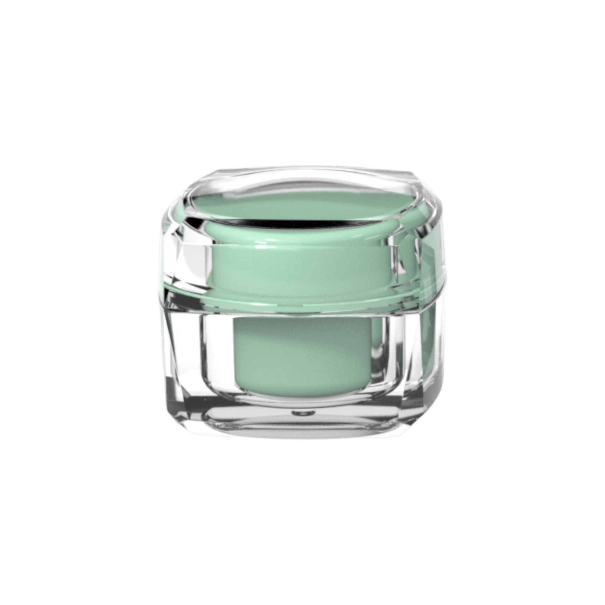 1oz Refillable SAN Square Jar with Flush Square Closure