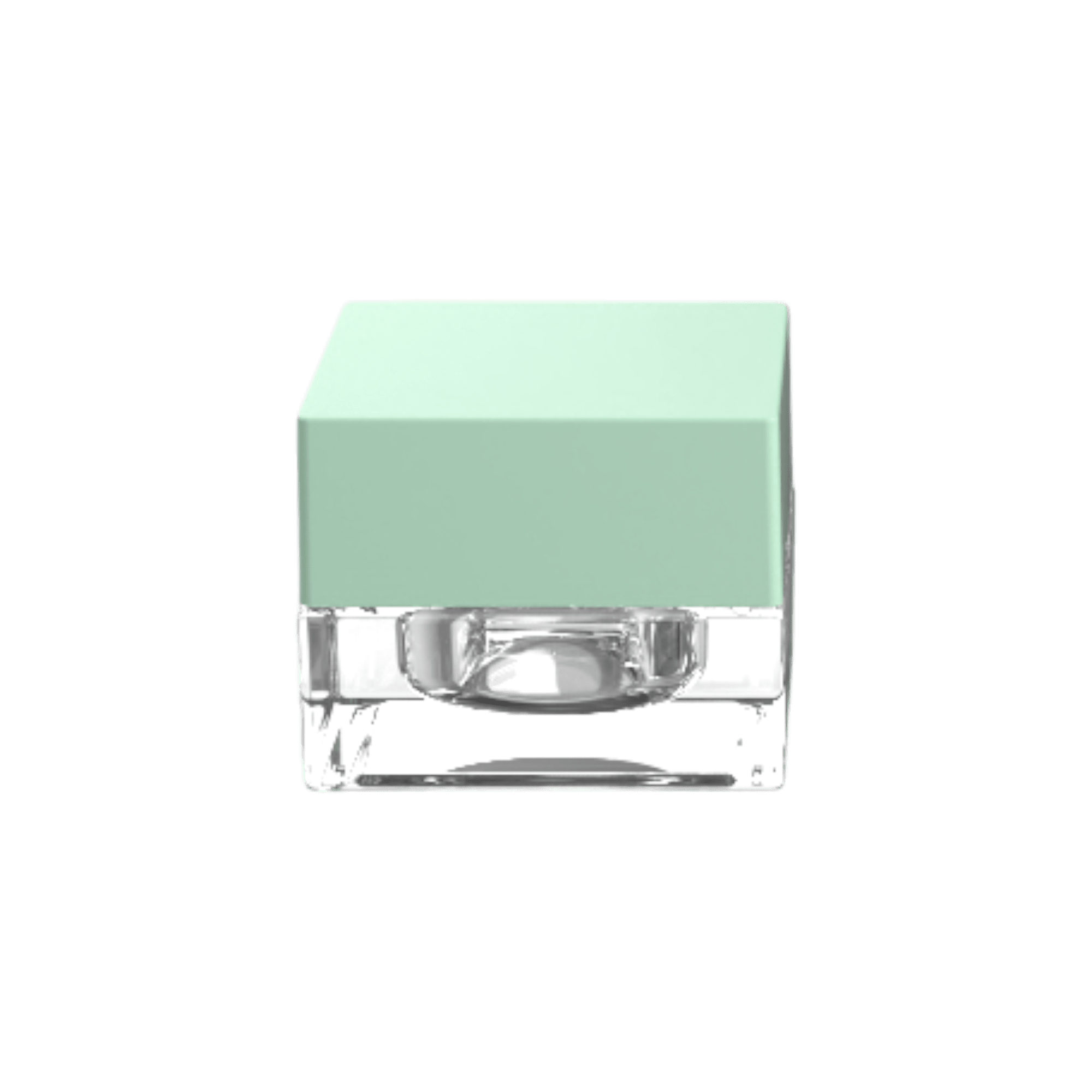 0.6oz Glass Square Jar with Flush Square Closure