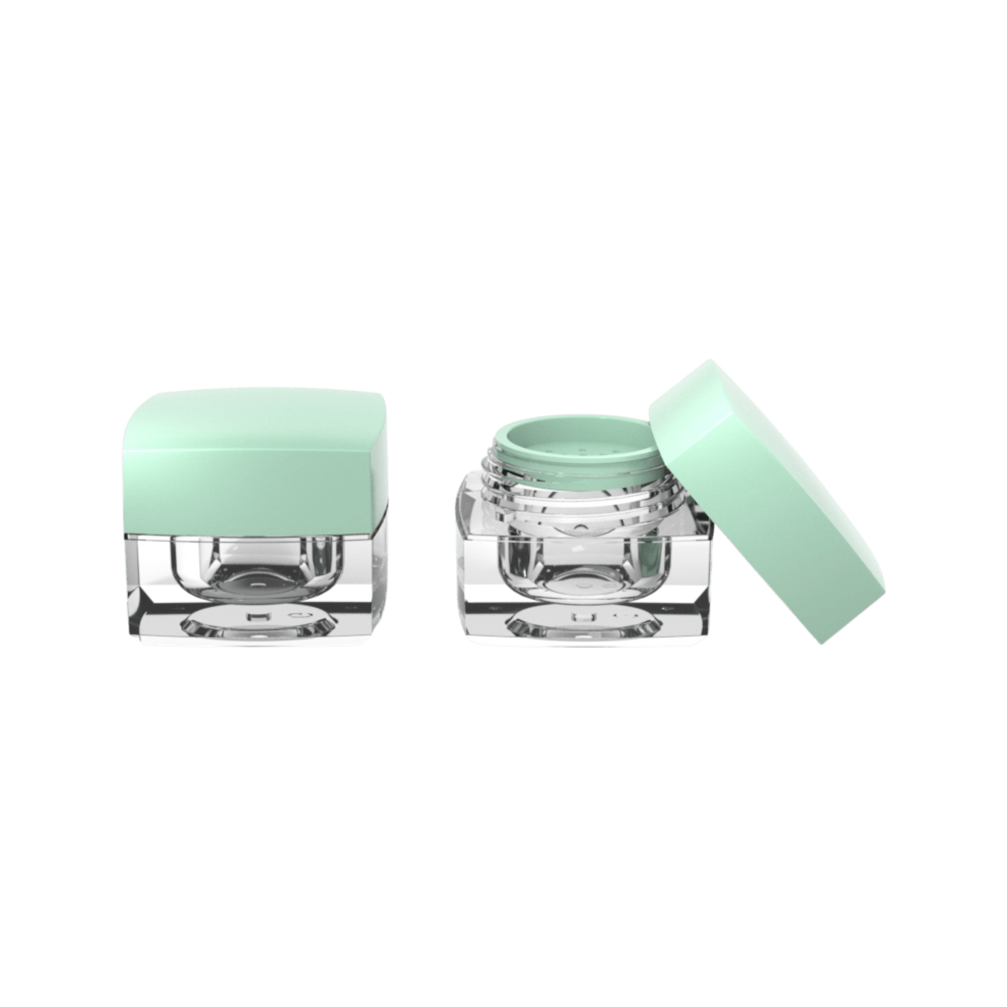 0.2oz PMMA Square Jar with Flush Square Closure