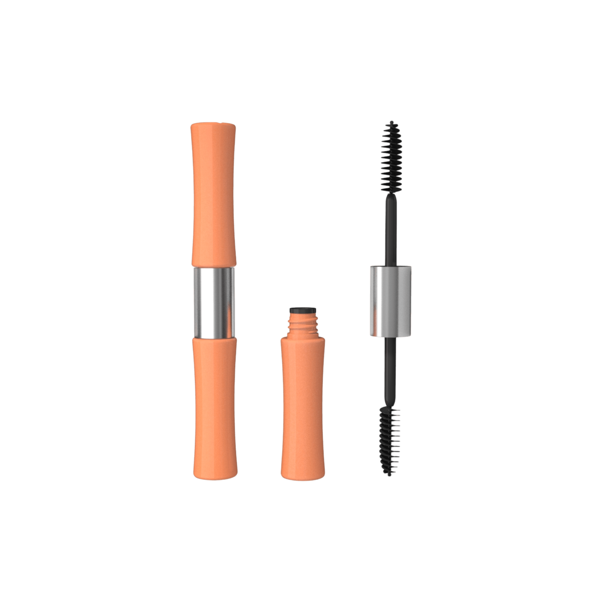 0.3oz PETG Dual Ended Mascara Tube with Two-in-One Brush