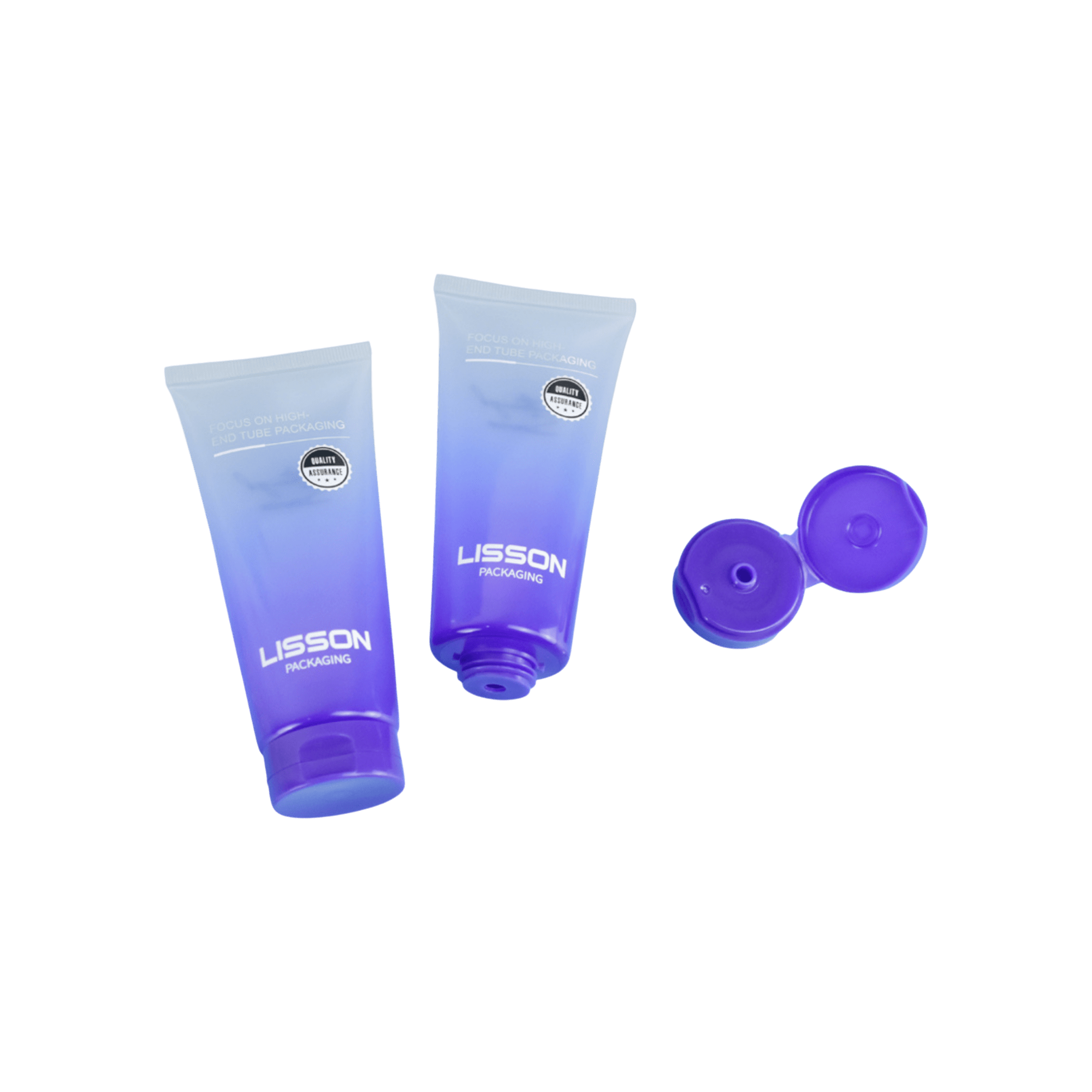 40mm 2.4-8.1oz PE Tube with Low Profile Flip Top Cap 