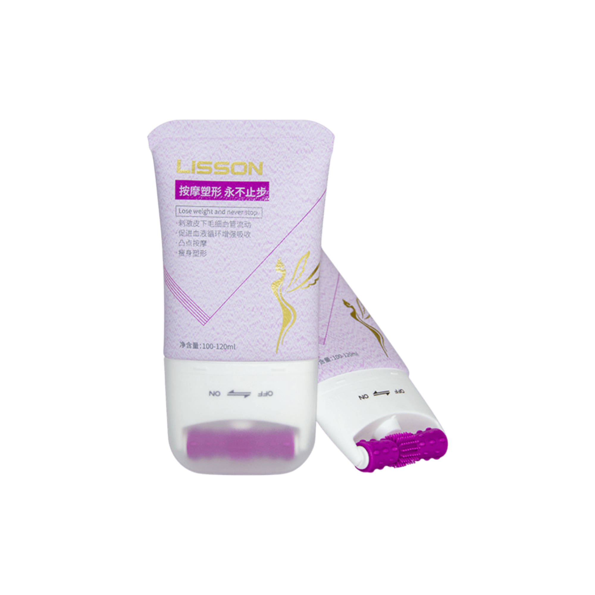 55mm 2.7-5.1oz Silicone Gel Massage Roller PE Tube