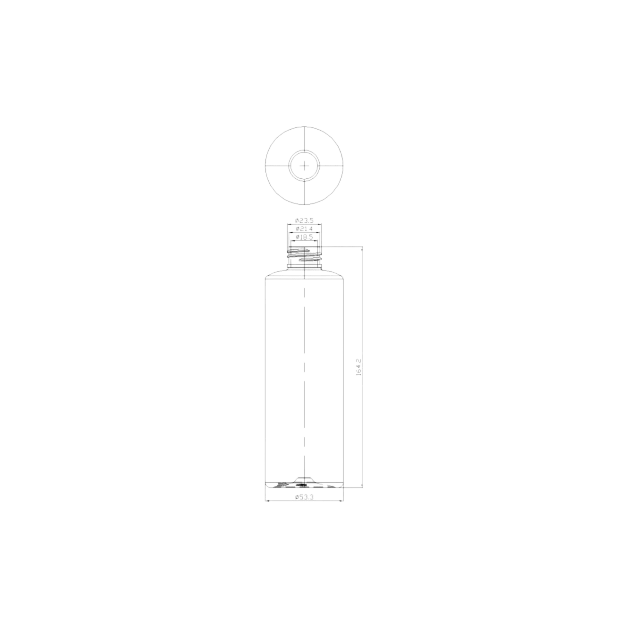 8.5oz 24-400 PET Cylinder Bottle